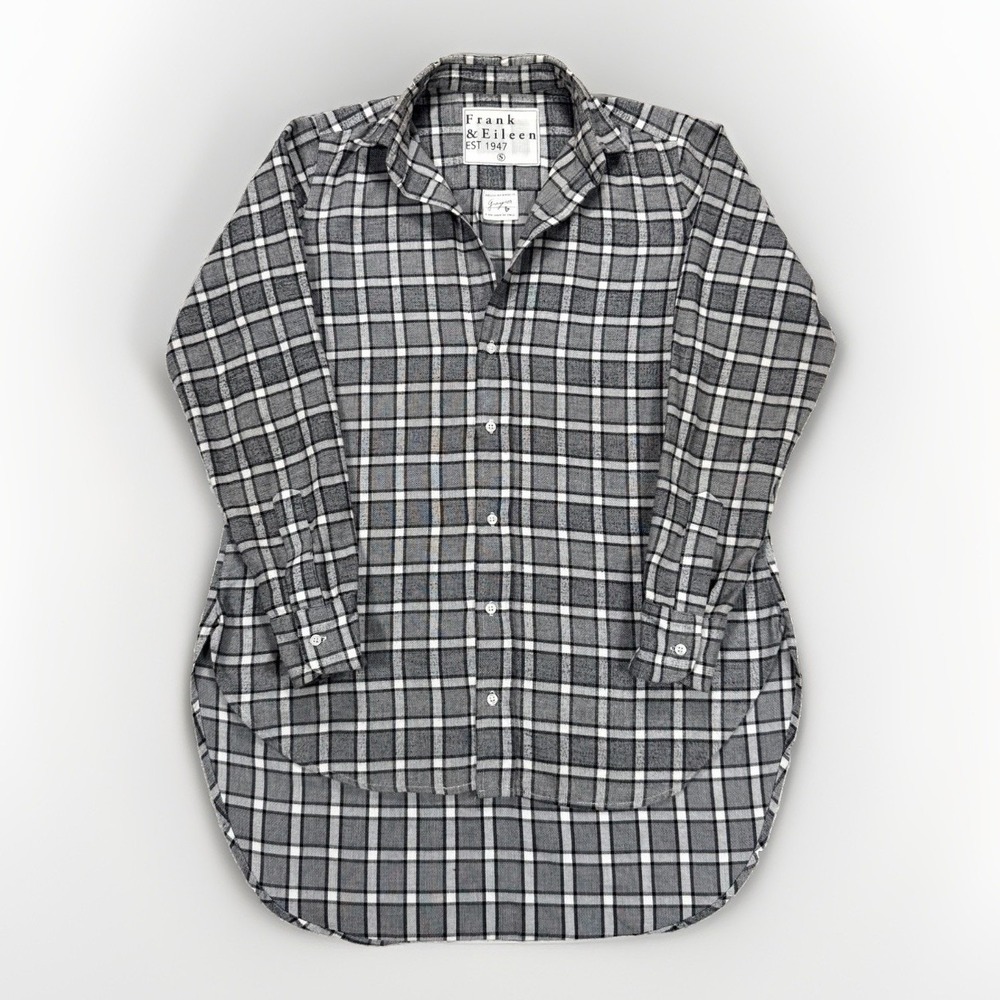 Frank & Eileen Grayson Button Shirt Women's S Plaid Tunic Coastal Boho Luxury
